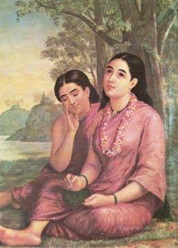  Ravi Canvas - Shakuntala Raja Ravi Varma Indians